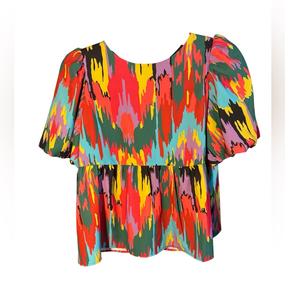 CROSBY by Mollie Burch Multicolor Abstract Blouse